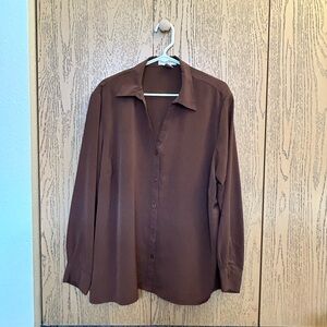 Elegant Brown Women's Blouse